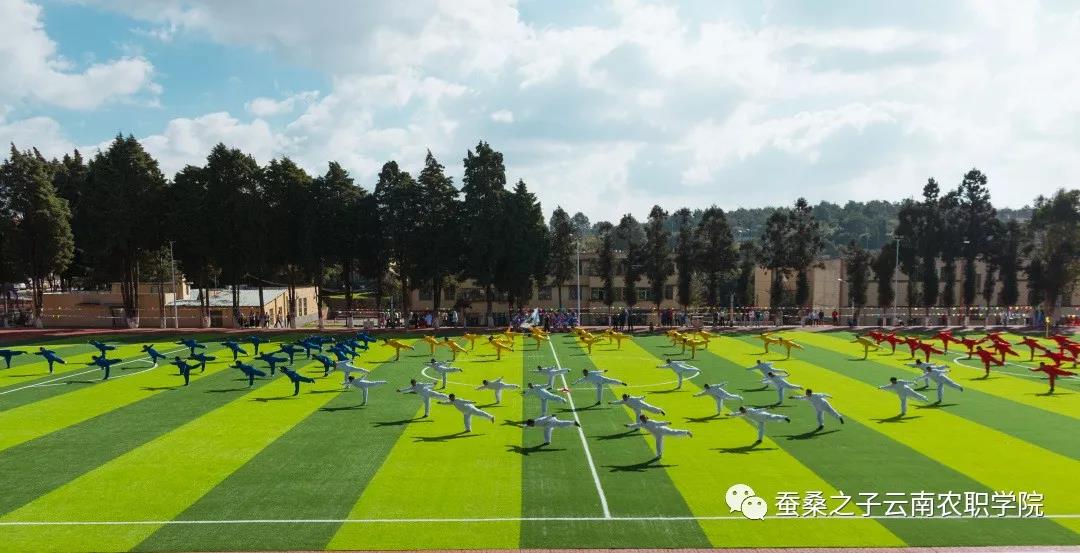 辉煌与你同在；这里是云南农业职业技术学院冬季运动会！